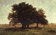 Theodore Roussel Oak Trees near Apremont oil on canvas